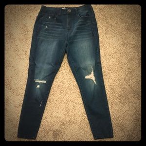 High rise ankle jegging